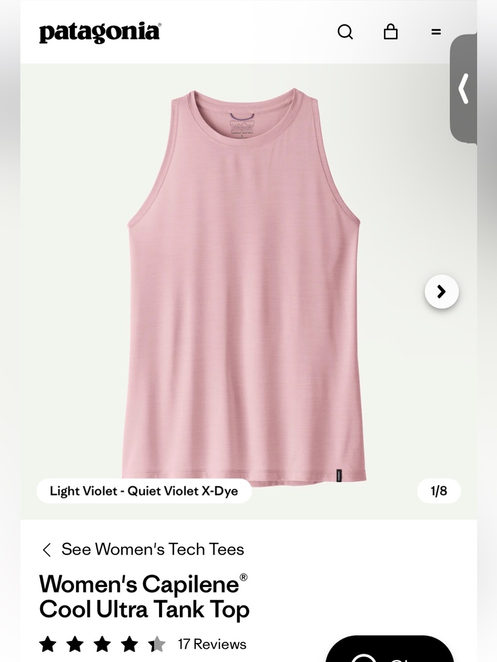 Patagonia Light Violet Women's Tank Top